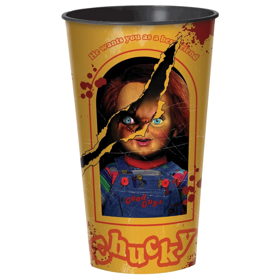Child's Play Movie Chucky Evil Doll Halloween Party Favor 32 oz. Plastic Cup - Image 1 of 1