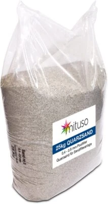 MITUSO Quarzsand 25kg Sand für Filteranlagen 0,4-0,8mm Filtersand Pool Sandfilteranlage