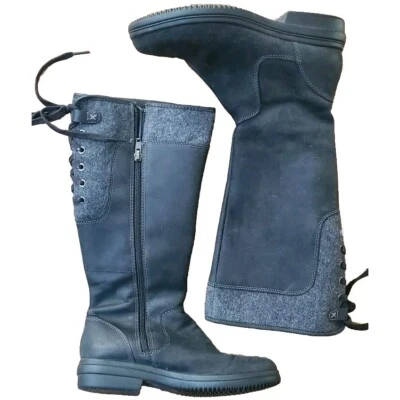 Clarks Tavoy Cedar Black Tall Winter Leather Boots Womens Sz 6.5 M - Image 1 of 4