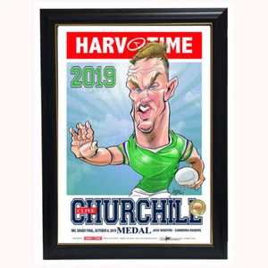 Jack Wighton Canberra Raiders 2019 Clive Churchill L/e Harv Time Print Framed - Bild 1 von 1