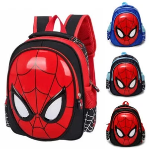 Cartoon Spider Man School Bag 3D Stereo Superhero Pattern Boy Backpack Children - Picture 1 of 9
