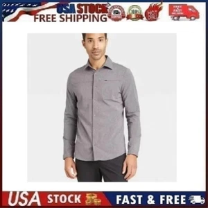 All In Motion Men's Long Sleeve Travel Button-Up Shirt Size XXL - Picture 1 of 11