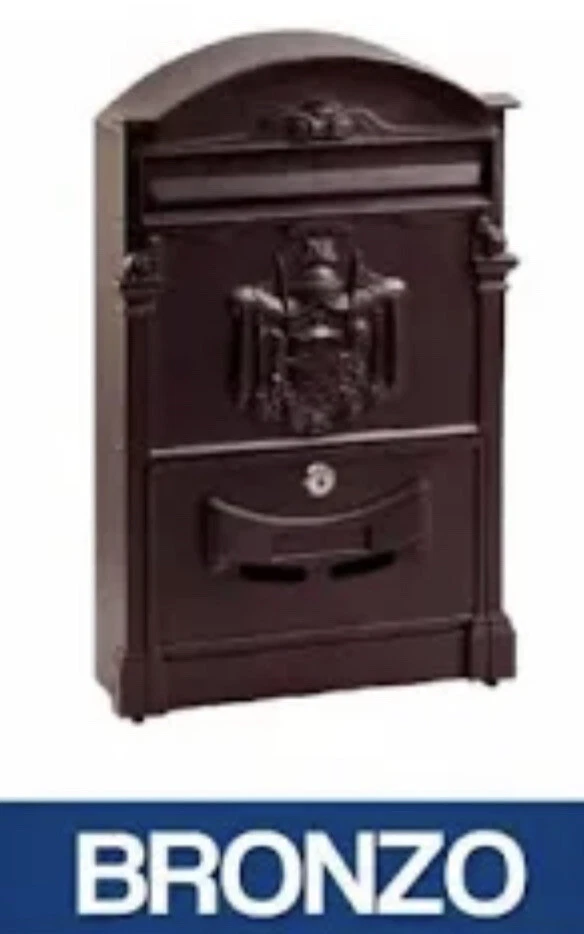 CASSETTA POSTALE x POSTA MODELLO ARTISTICA  BRONZO DA ESTERNO UTILIA 25,5x40,5x8 - Immagine 1 di 1