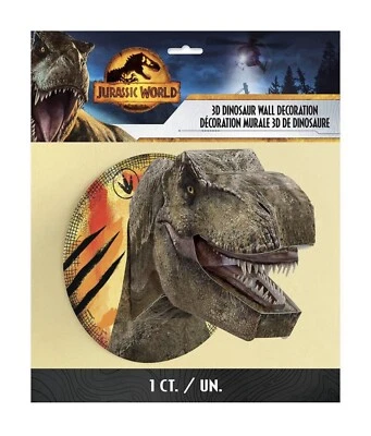 Jurassic World 3D Dinosaur Wall Decoration T-Rex 🦖 NEW - Image 1 of 4
