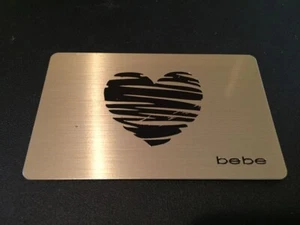 BEBE Black Heart Over Gold ( 2012 ) Foil Gift Card ( $0 ) - Picture 1 of 1