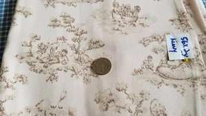 DECORATOR FABRIC CHILDREN PLAYING OUTSIDE  ON PINK  58 X 2 YD - Picture 1 of 2