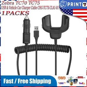 USB & Vehicle Car Charger Cable for Motorola Zebra TC70/TC75 CHG-TC7X-CLA1-01 - Picture 1 of 7