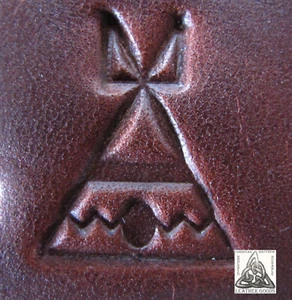 Discontinued Craftool Co.  Tepee 1" Leather Stamp 8282 Tipi - Picture 1 of 3