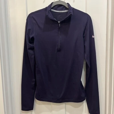 Nike PRO DRI-FIT Women's 1/2 Zip Pullover Top 803145-524 Purple Size Medium - Image 1 of 4