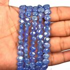 Natural Tanzanite Gemstone Beads Smooth Oval Shape 8 inch Strand 4x6-6x8MM Gifts