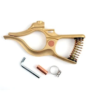 1 PCS Welding Ground Clamp MAX 500A T-Style Brass Earth Clamp 43mm Capacity - Picture 1 of 5