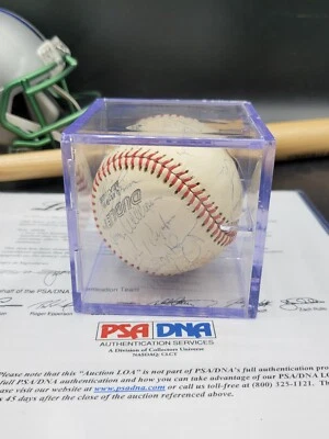 1985 Ripken Sheets Lacy Lynn Davis Snell Aase+ Signed Baseball PSA/DNA (MAC) - Image 1 of 4