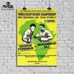 POSTER Vintege Muhammad Ali George Foreman Boxen Ring Boxen Sport Cassius Clay - Bild 1 von 1