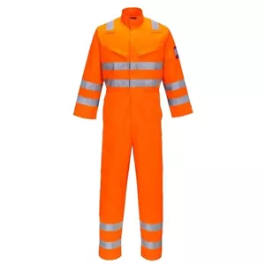 Portwest Mens MV91 Modaflame RIS Orange Hi-Vis Workwear Coverall Size M Leg 31" - Picture 1 of 2