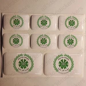 Sticker Comoros Resin Domed Stickers Comoros Coat of Arms 3D Vinyl Adhesive Car  - Picture 1 of 1