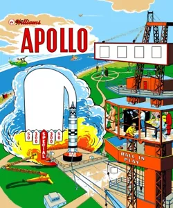Cristal trasero de repuesto para máquina de pinball Williams Apollo Drop In - Imagen 1 de 4