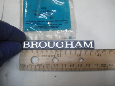 Placa de identificación Ford LTD 1983 Mercury Brougham "Brougham" nuevo en caja Foto 1 de 4