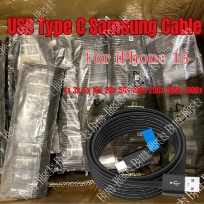 Lote Cable Cargador Rápido USB C Tipo C Cable Para iPhone 15 Pro iPad Pro Air Android Foto 1 de 4