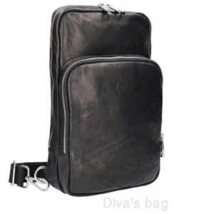 Bolso mensajero italiano de cuero genuino/bolso de mano/bolso de hombro - Imagen 1 de 5