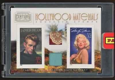 JAMES DEAN MARILYN MONROE 2010 PANINI CENTURY HOLLYWOOD MATERIALS /250 STAMPS - Image 1 of 2