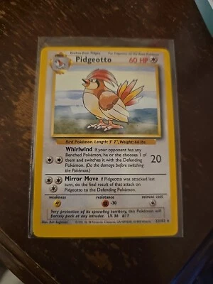  Pidgeotto ERROR (MC) Alignment Dot Base Set Unlimited Pokemon NM/VLP TCG - Image 1 of 4
