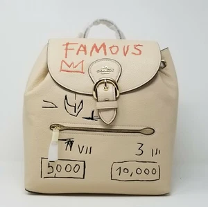 Coach X Jean Michel Basquiat Ivory Pebble Leather Kleo Backpack C5662 - Picture 1 of 9
