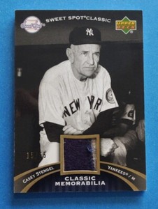 2007 Sweet Spot Casey Stengel patch parallel card #15/55 Yankees HOF!