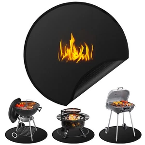 20" Round Fire Pit Mat Fireproof Under Grill Mat Fireplace Outdoor BBQ Floor Mat - Picture 1 of 7