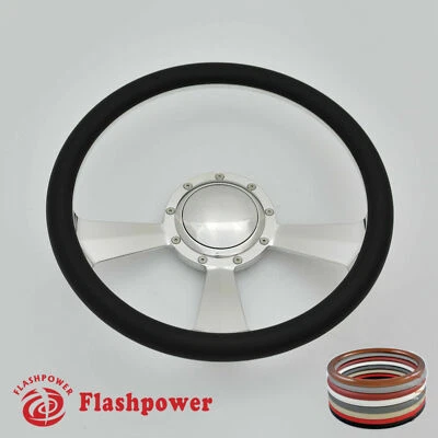 Volantes Billet 14" negro medio envoltorio Buick Cadillac Pontiac GTO Firebird Foto 1 de 4