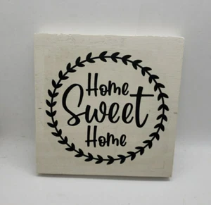Letrero de madera 'Home Sweet Home' | Decoración de bandeja reciclada en niveles | Cuidador de estante - Imagen 1 de 7