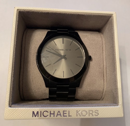 Nuovissimo Orologio da uomo Michael Kors MK8507 Slim Runway 44 mm Nero