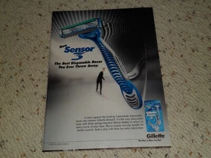 2003 GILLETTE SENSOR 3 RASIERER RASIERER ANZEIGE / ARTIKEL - Bild 1 von 1