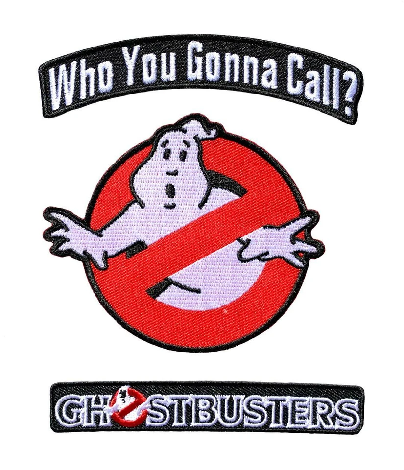 Ghostbusters Who You Gonna Call Patch (3pc Bundle Iron on Sew on) - Image 1 of 1
