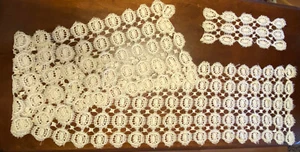 Tapetes de encaje vintage delicados tambor de encaje de red 2 piezas 60" x 12" victorianos - Imagen 1 de 12