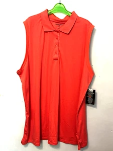 NWT Woman Within Sleeveless Knit Shirtdress Coral Cotton Bl SZ 2X (26/28) - Picture 1 of 10