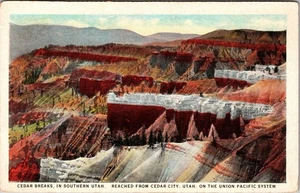 Cedar Breaks UT-Utah, Scenic View Vintage Souvenir Postcard - Picture 1 of 2