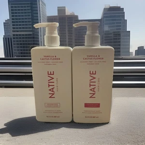 Native Vanilla & Cactus Flower Hair Shampoo & Conditioner Bundle 16.5 Oz each - Picture 1 of 1