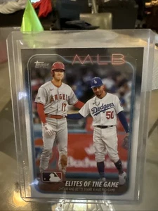 2024 Topps #138 Elites of the Game: Ohtani and Betts Share a Hug Mid-Game - Picture 1 of 6