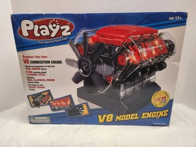 Playz V8 Combustion Engine Model Kit That Runs - Build Your Own STEM Mini V8 - Image 1 of 4
