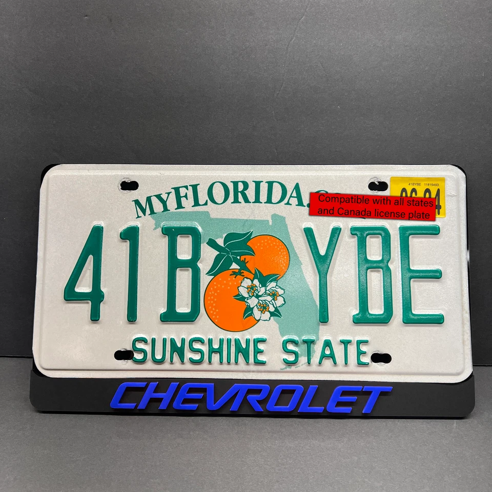 Marco de matrícula personalizado 3D AZUL CHEVY LOGO emblema de coche MULTICOLOR Foto 1 de 4