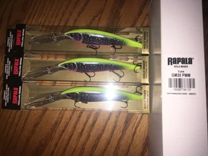 RAPALA GOLD MINER 30er == 3 LILA FLEISCHMARKT FARBIGE ANGELKÖDER - Bild 1 von 1