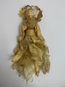 Mythical Holiday Fairy Figure Torso Autumn Fall Gold costume Dress - Picture 1 of 9