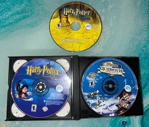 Harry Potter PC Trio Of CD Games Sorcerers Stone Chamber Of Secrets Quidditch - Picture 1 of 2