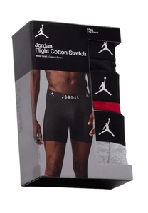3 Pack Jordan Flight Cotton Stretch Boxer Brief Gym Red Black Men’s MEDIUM 32-34 - Picture 1 of 2