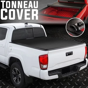 FOR 16-23 TOYOTA TACOMA 5FT SHORT BED FLEETSIDE SOFT VINYL ROLL-UP TONNEAU COVER - Picture 1 of 12