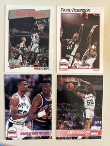 David Robinson  4 Cards NBA Hoops 1991-92 #194 #496   1994-94 #196  1993-94 #203 - Picture 1 of 2