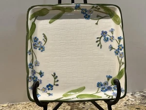 Vintage Franciscan Forget Me Not Square Microwave Plate Tray - Picture 1 of 13