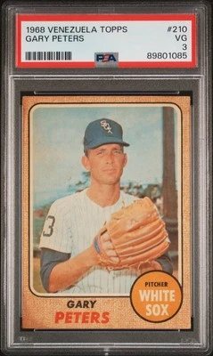 1968 Venezuela Topps Gary Peters PSA 3 VG Pop 1, только на 2 выше! #210 Венесуэла - Изображение 1 из 2