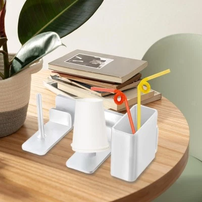 Soporte de montaje lateral 3 en 1 para tazas de papel y tapa para oficina ducha nupcial Foto 1 de 4