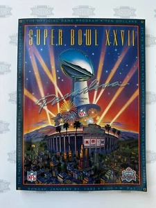 1993 Super Bowl XXVII (27) Game Program Dallas Cowboys Buffalo Bills - Picture 1 of 6